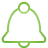 basic, bell, green icon