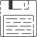diskette, floppy disk svg vector icon
