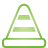 basic, cone, green, traffic icon