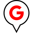 google, pin, social svg vector icon