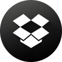black white, dropbox, gradient, long shadow, media, social, social media svg vector icon