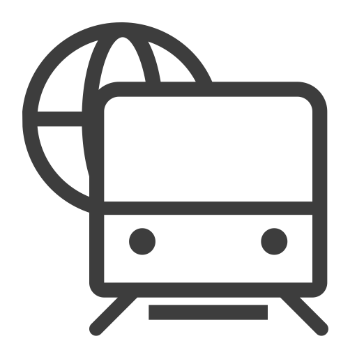 International Train Ticket svg vector icon
