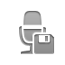 radio,microphone,diskette icon