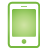 basic, green, mobile icon