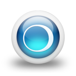 glossy,blue,orb icon