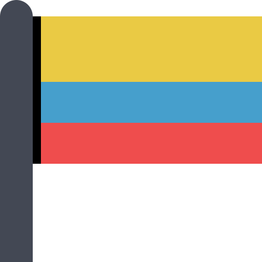 Flag Columbia svg vector icon