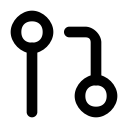 git, pull, request svg vector icon