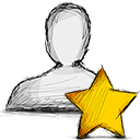starred, user icon