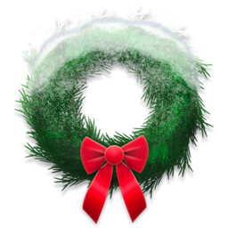 holiday,wreath,snowy icon