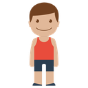boy, child, kid, male, man, person, red icon