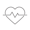 health, healthcare, heart, pulse, rate svg vector icon