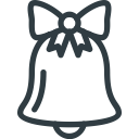 bell, christmas, sound svg vector icon