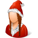 female, santaclaus icon