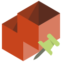 box,push,pin icon