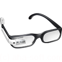 glasses, google, googleglass, student, white icon