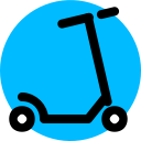 bike, kick, push scooter, scooter svg vector icon
