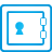 basic, blue, safe icon