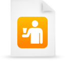 document, file, orange, paper icon