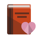 book,heart icon