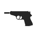 gun, military, pistol, weapon svg vector icon