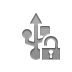 usb,lock,open icon