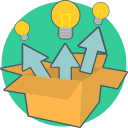 box, creative, energy, idea, think out of the box svg vector icon