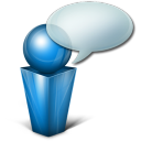 bulle,blue icon