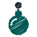 ball, bauble, christmas, decor, decoration, holiday, scribble svg vector icon