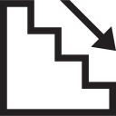 emergency, exit, stairs, stairway svg vector icon