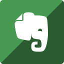 evernote, gloss, media, social, square svg vector icon