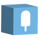 cube, fancy, media, set, social icon