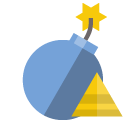 bomb,pyramid icon