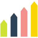 analytics, bar, chart, graph svg vector icon