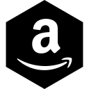 amazon, hexagon, media, social svg vector icon