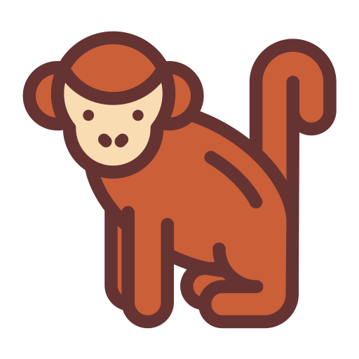 Monkey svg vector icon