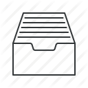 archieve, archive, box catalog, documents, drawer, files, folders icon