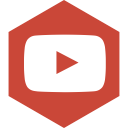 hexagon, media, social, youtube svg vector icon
