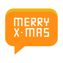 christmas, conversation, greeting, merry, message, text svg vector icon
