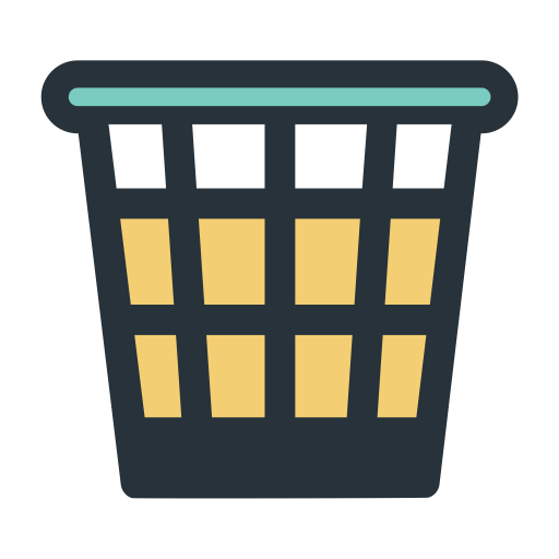 Color Block Garbage Can svg vector icon