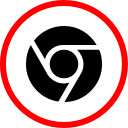 chrome, media, online, social svg vector icon