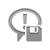 chat,exclamation,diskette icon