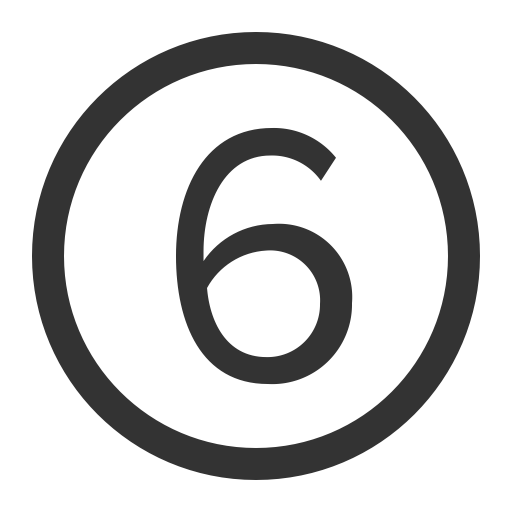 Digital Num6 Linear svg vector icon