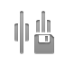 distribute,horizontal,center,diskette icon