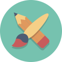 brush, edit, pencil svg vector icon