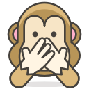 evil, monkey, no, speak svg vector icon