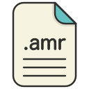 amr, audio, document, extension, file, format svg vector icon