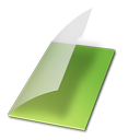 documents, vert, vide icon