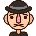 emoji, emot, man, quiet, silence, smiley, words svg vector icon