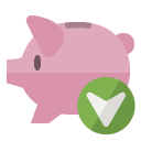 piggy,bank,down icon
