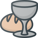 and, bread, drink, food, wine svg vector icon